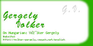 gergely volker business card